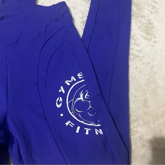 Gymshark Cobalt/White Legacy Fitness Leggings - Picture 6 of 8